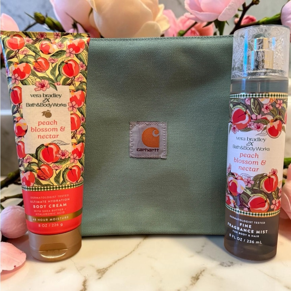 Bath & Body Works x Vera Bradley Peach Blossom & Nectar Body Care Bundle NWT